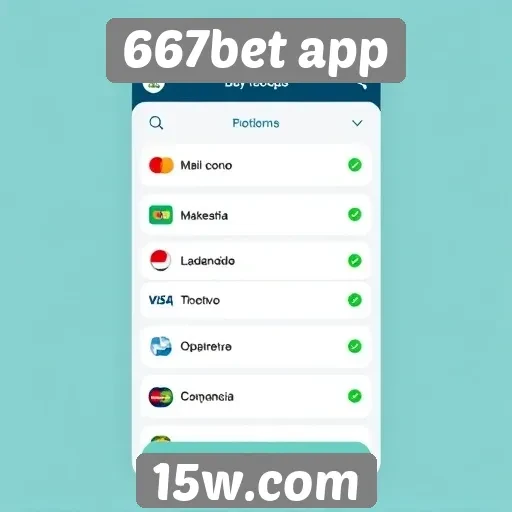 Métodos de pagamento no 667bet app